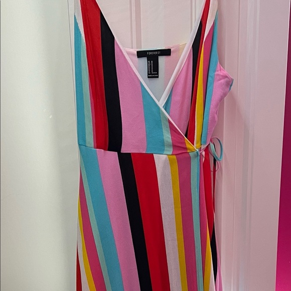 Striped Maxi Wrapped Dress - Picture 2 of 4